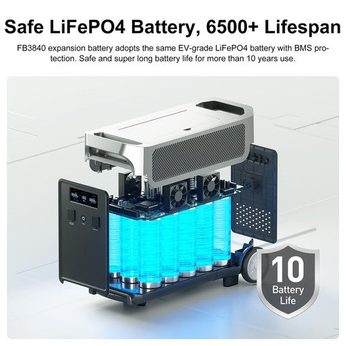 FOSSiBOT FB3840 Expansion Battery, 3840Wh LiFePO4 Battery Pack for F3600 Pro FOSSiBOT FB3840 Expansion Battery, 3840Wh LiFePO4 Battery Pack for F3600 Pro